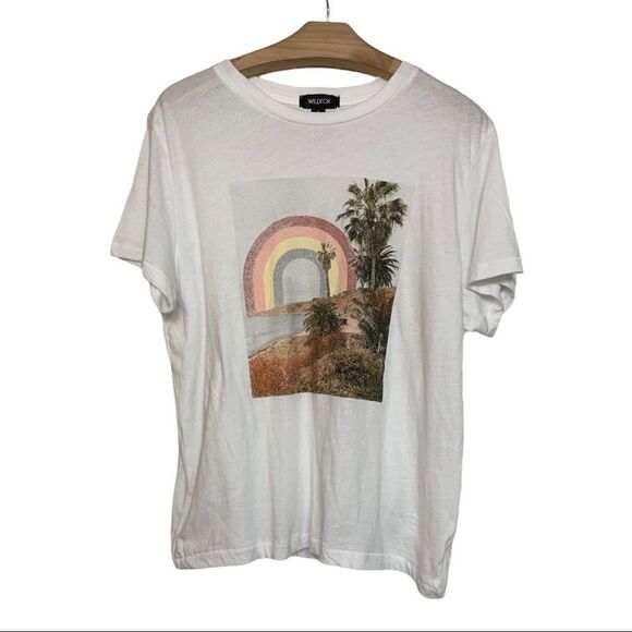 Wildfox Rainbow Coast Keke Graphic Tee - Picture 2 of 3